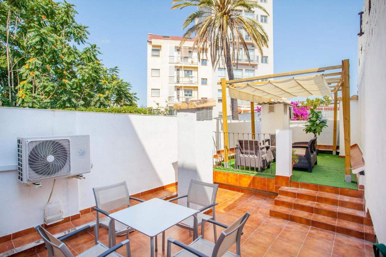 Apartamento Con Terraza Valencia Bagian luar foto
